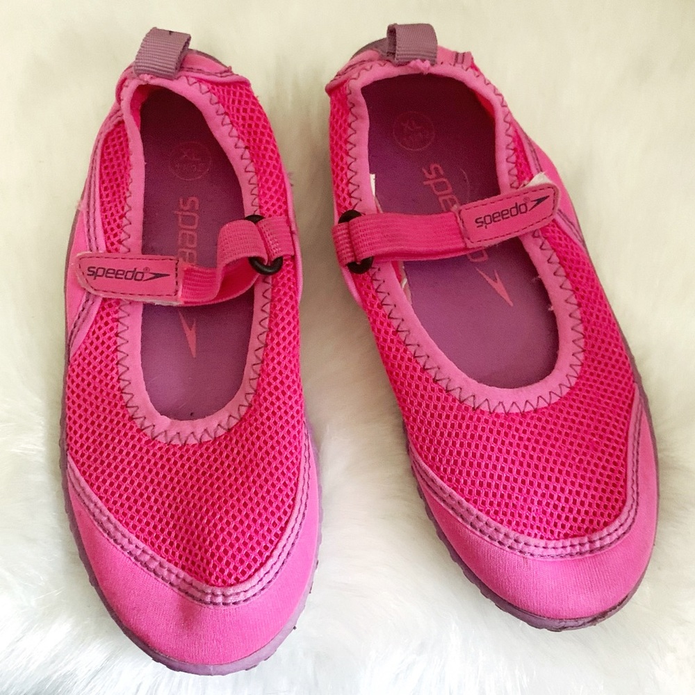 SPEEDO Girls Pink Mary Jane Neoprene Water Shoe XL